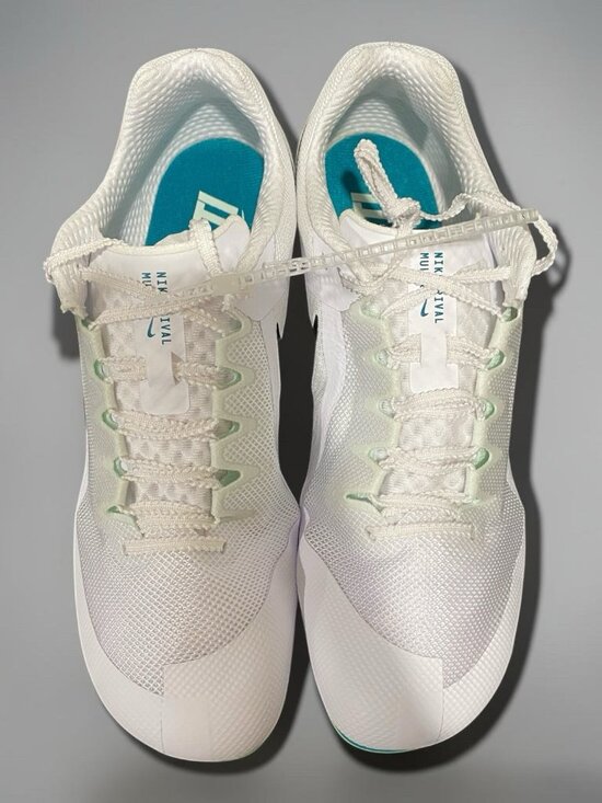 Nike Zoom Rival Multi Mens Size 10 Running Spikes Shoes White Green FZ9664-102 main image 4